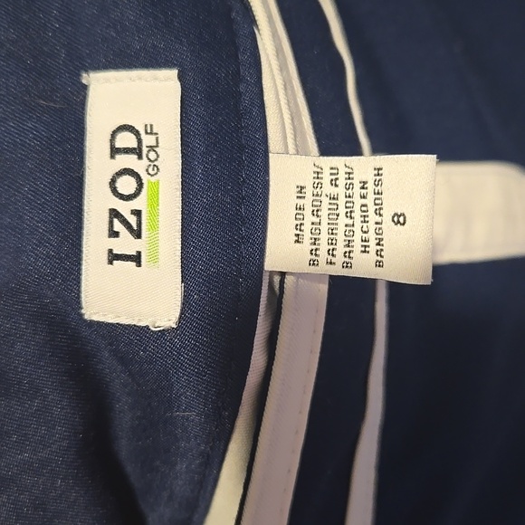 Izod Golf Navy Skirt with White Accent Trim - Picture 2 of 11